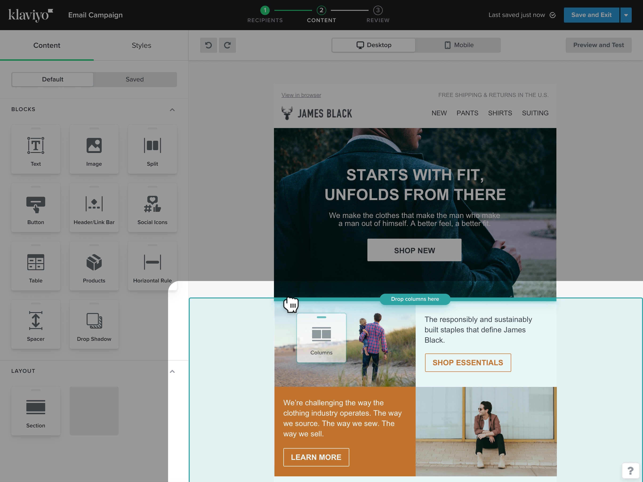 Redesigned UI: block insertion state